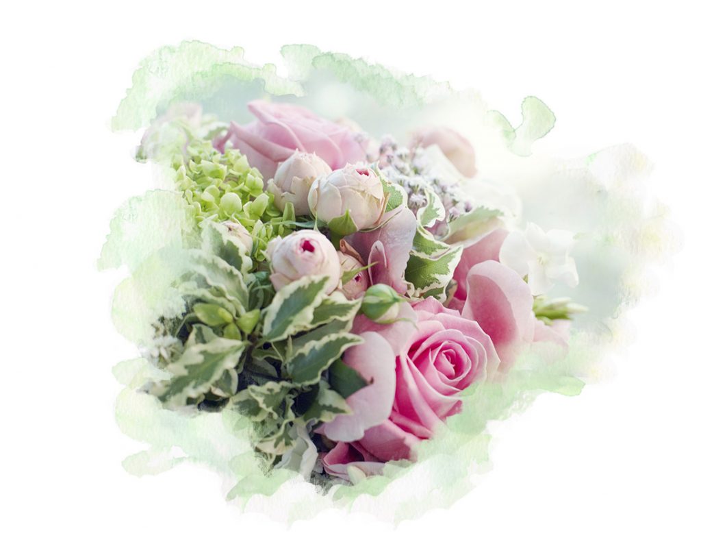Rosa Blumenstrauß – Symbol für Trauerschmuck und Blumenschmuck